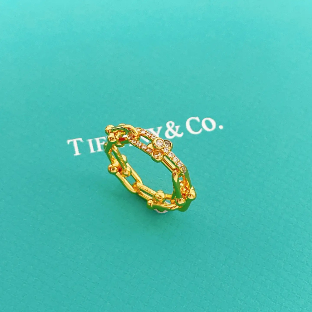 Tiffany & Co. Gold Horseshoe Buckle Ring